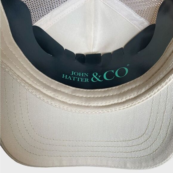 NWT John Hatter & Co VIP Trucker Hat Cap Ivory/Cream Adjustable Unisex Streetwea main image 12
